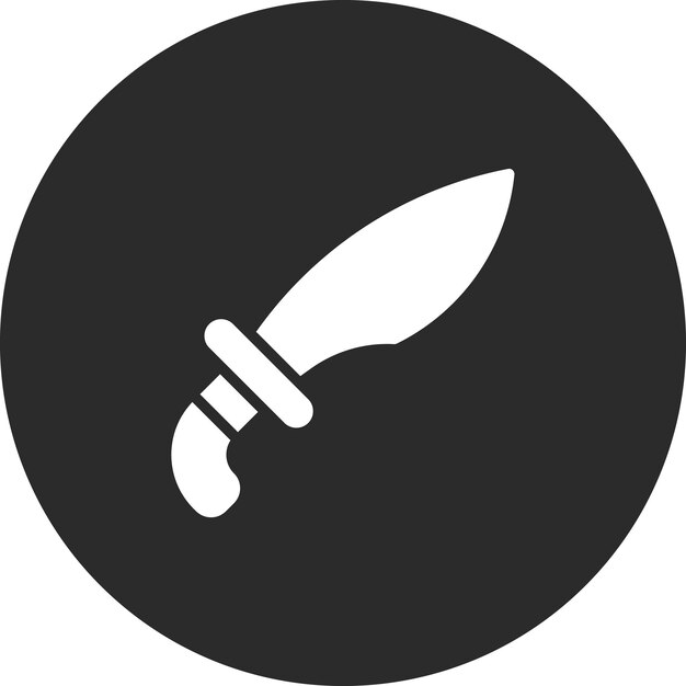 Ilustración del icono vectorial del cuchillo pirata del conjunto de iconos piratas