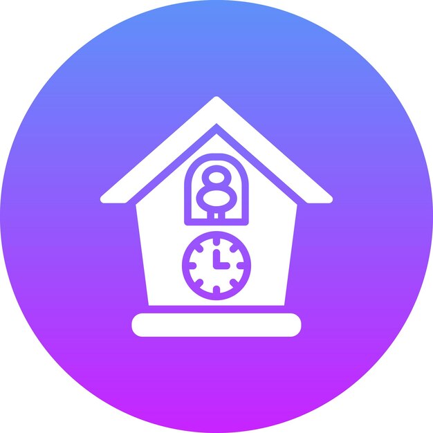 Ilustración del icono vectorial del cuco del conjunto de iconos de invierno