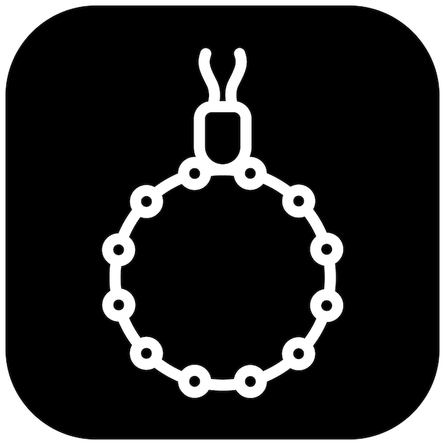 Ilustración del icono vectorial de cuentas del conjunto de iconos funerarios