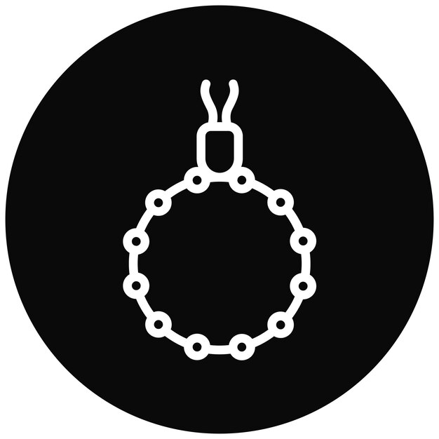 Ilustración del icono vectorial de cuentas del conjunto de iconos funerarios