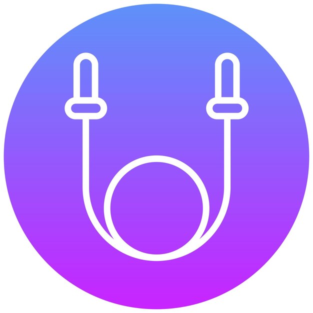 Ilustración del icono vectorial de la cuerda de salto del conjunto de iconos de Pilates