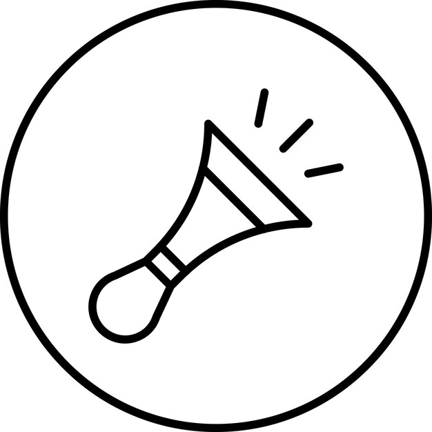 Ilustración del icono vectorial del cuerno del conjunto de iconos de cumpleaños