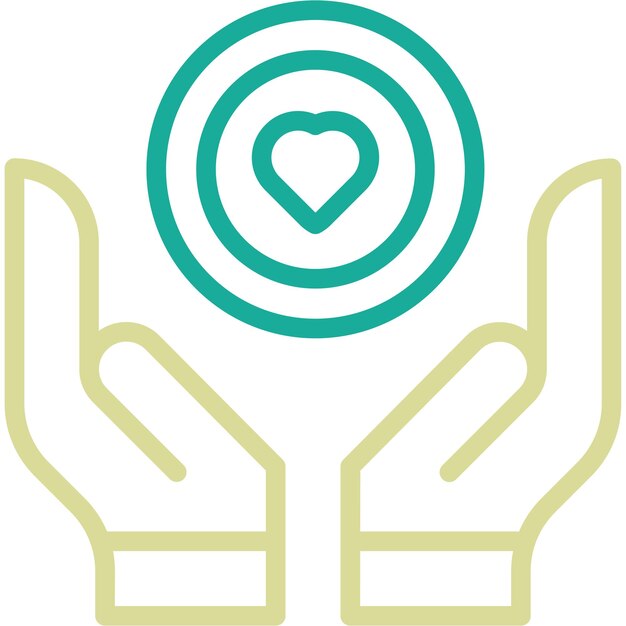 Ilustración del icono vectorial de cuidado del conjunto de iconos de vida familiar