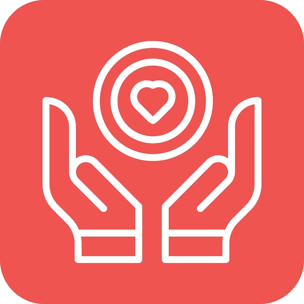 Ilustración del icono vectorial de cuidado del conjunto de iconos de vida familiar