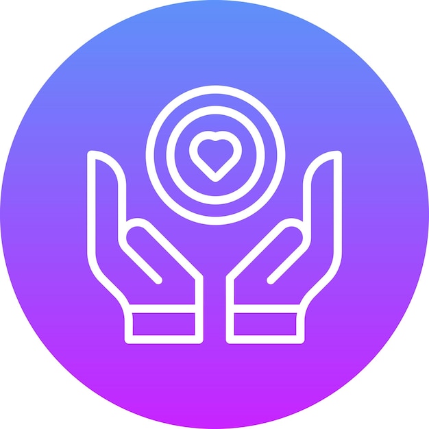 Ilustración del icono vectorial de cuidado del conjunto de iconos de vida familiar