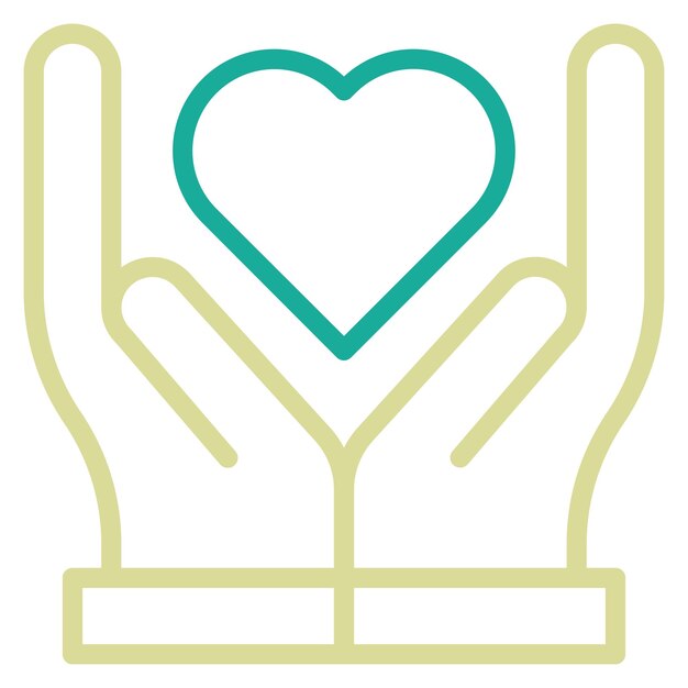 Ilustración del icono vectorial del cuidador del conjunto de iconos de salud mental