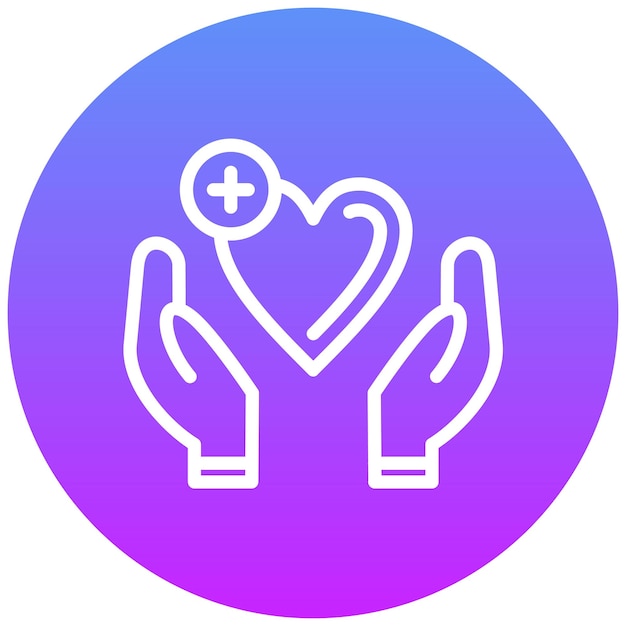 Ilustración del icono vectorial de cuidados paliativos del conjunto de iconos de quimioterapia