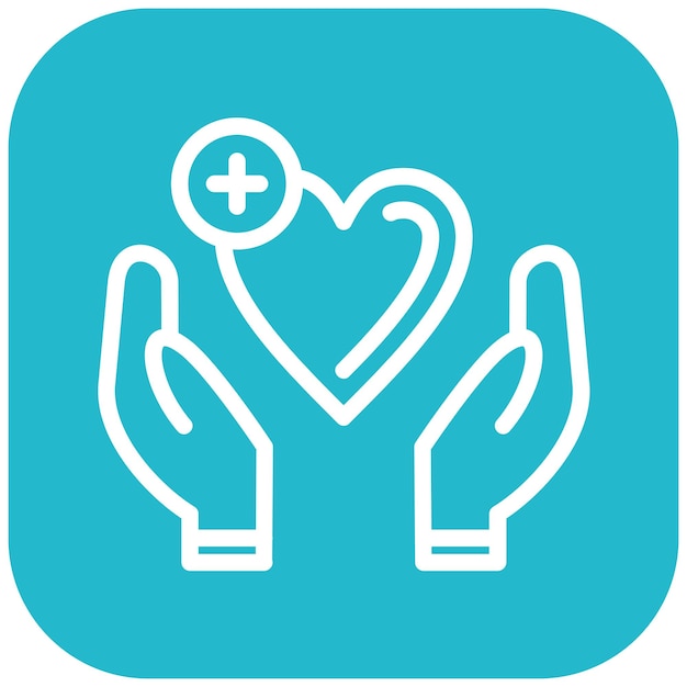 Ilustración del icono vectorial de cuidados paliativos del conjunto de iconos de quimioterapia
