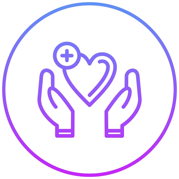 Ilustración del icono vectorial de cuidados paliativos del conjunto de iconos de quimioterapia