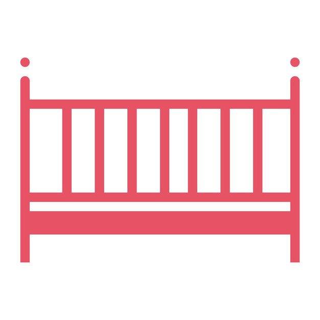 Ilustración del icono vectorial de la cuna del conjunto de iconos de Investigación y Ciencia