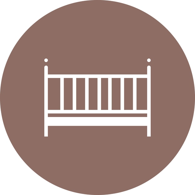 Ilustración del icono vectorial de la cuna del conjunto de iconos de Investigación y Ciencia