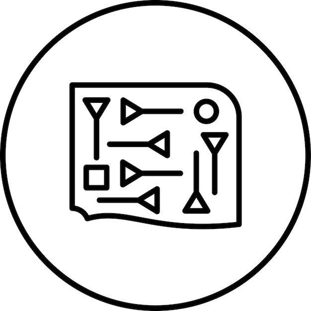 Vector ilustración de icono vectorial cuneiforme del conjunto de iconos de la civilización antigua