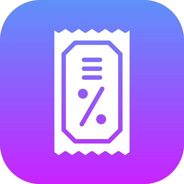 Ilustración del icono vectorial del cupón de descuento del conjunto de iconos de compras y comercio electrónico