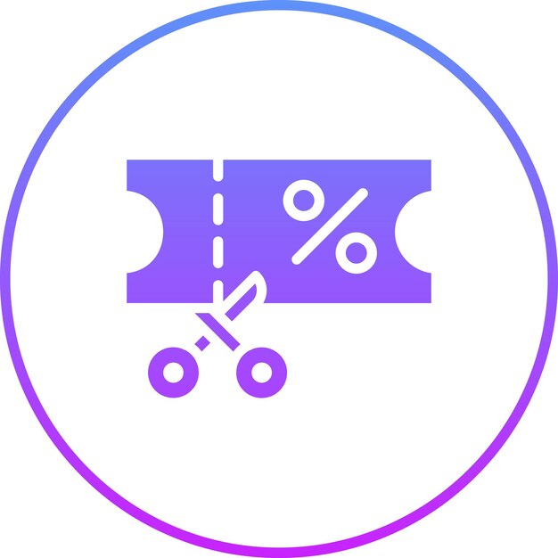 Ilustración del icono vectorial del cupón de descuento del conjunto de iconos de ECommerce