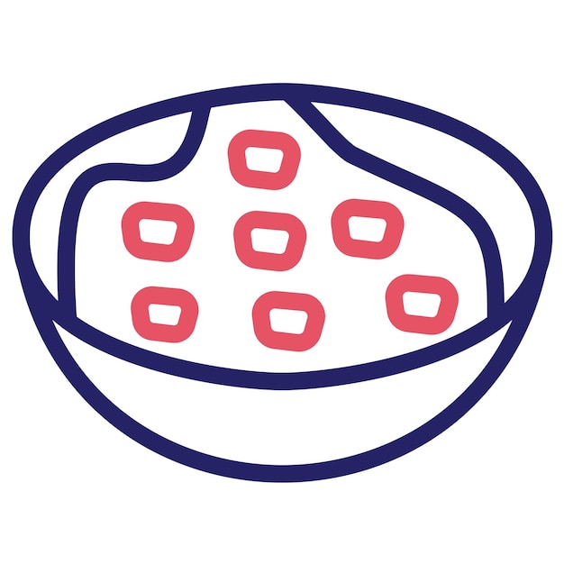 Ilustración del icono vectorial del curry del conjunto de iconos de World Cuisine