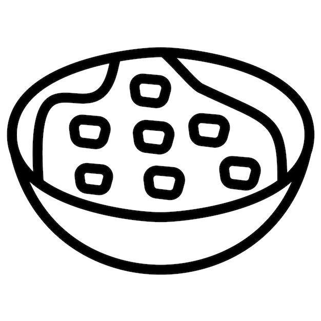 Ilustración del icono vectorial del curry del conjunto de iconos de World Cuisine