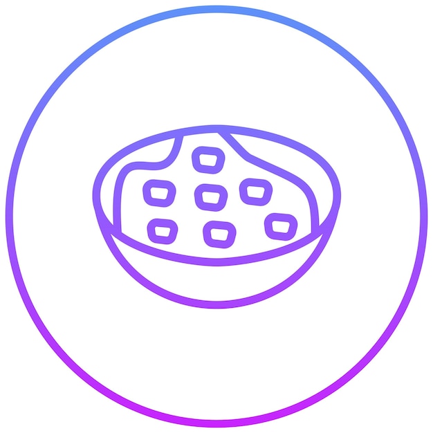 Ilustración del icono vectorial del curry del conjunto de iconos de World Cuisine