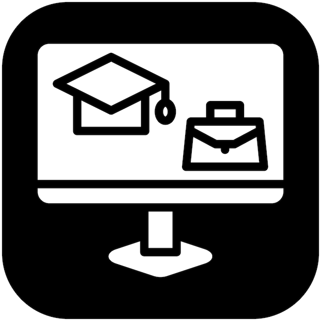 Ilustración del icono vectorial del curso en línea de Business Training
