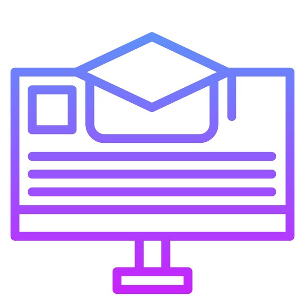 Ilustración del icono vectorial del curso en línea del conjunto de iconos de contabilidad