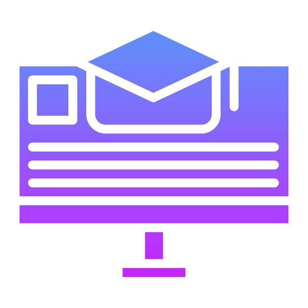 Ilustración del icono vectorial del curso en línea del conjunto de iconos de contabilidad
