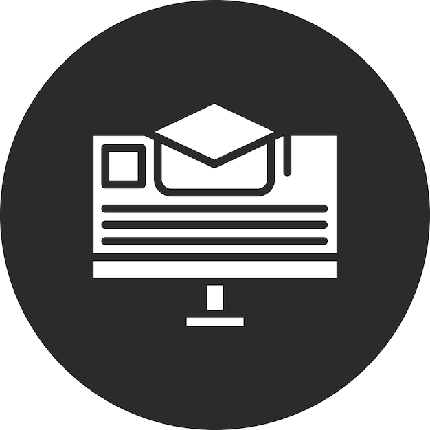 Ilustración del icono vectorial del curso en línea del conjunto de iconos de contabilidad