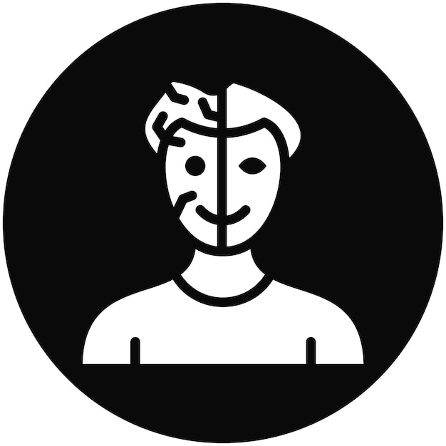 Ilustración del icono vectorial de cyborg del conjunto de iconos de robótica