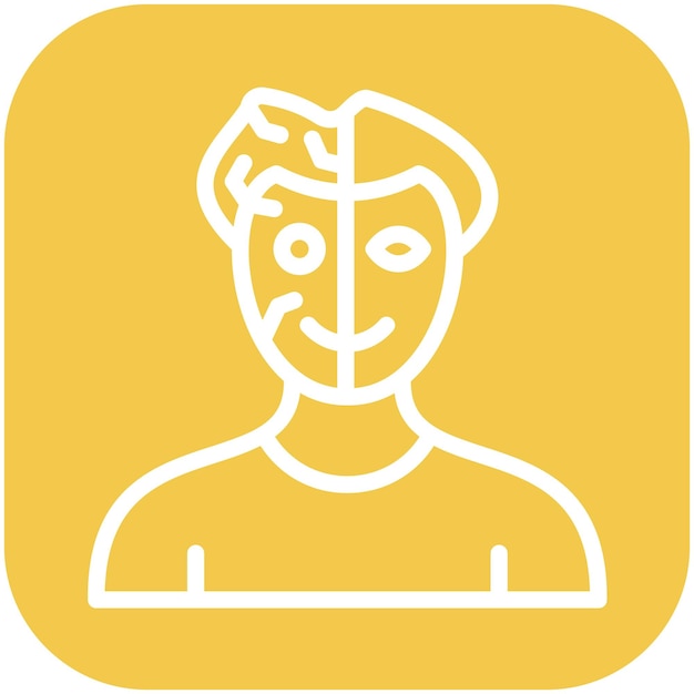 Ilustración del icono vectorial de cyborg del conjunto de iconos de robótica