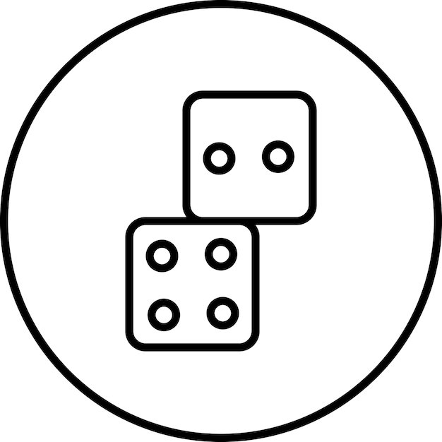 Ilustración del icono vectorial de los dados del conjunto de iconos de entretenimiento