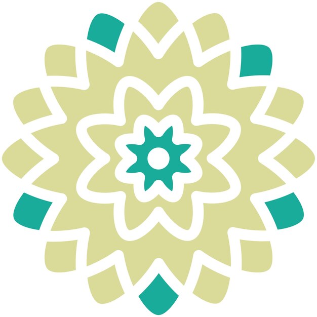 Ilustración del icono vectorial de Dahlia del conjunto de iconos de flores