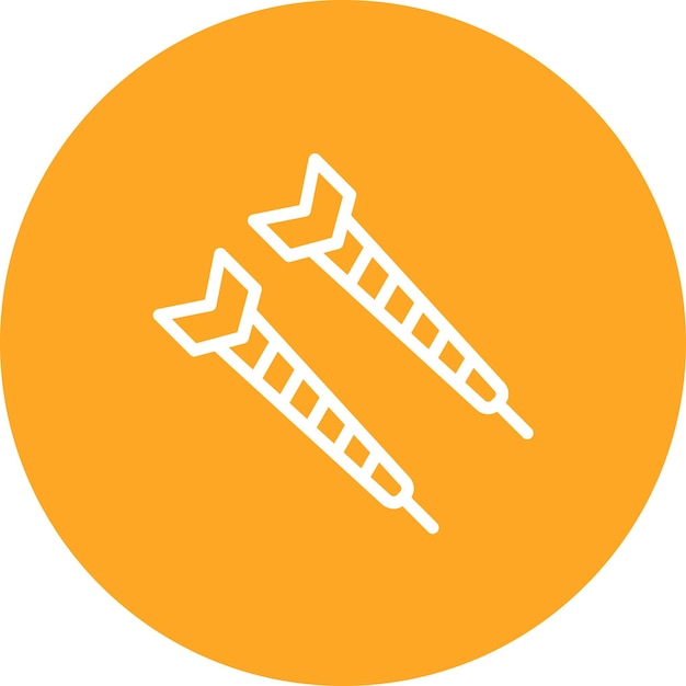 Ilustración del icono vectorial de dardos del conjunto de iconos de aptitud física