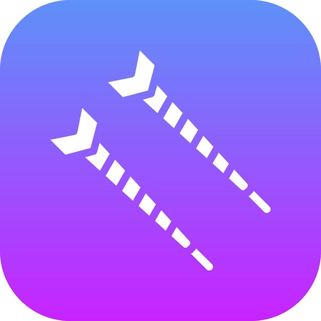 Ilustración del icono vectorial de dardos del conjunto de iconos de aptitud física