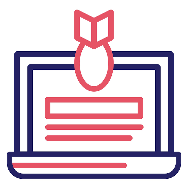 Ilustración del icono vectorial de Ddos del conjunto de iconos de seguridad cibernética