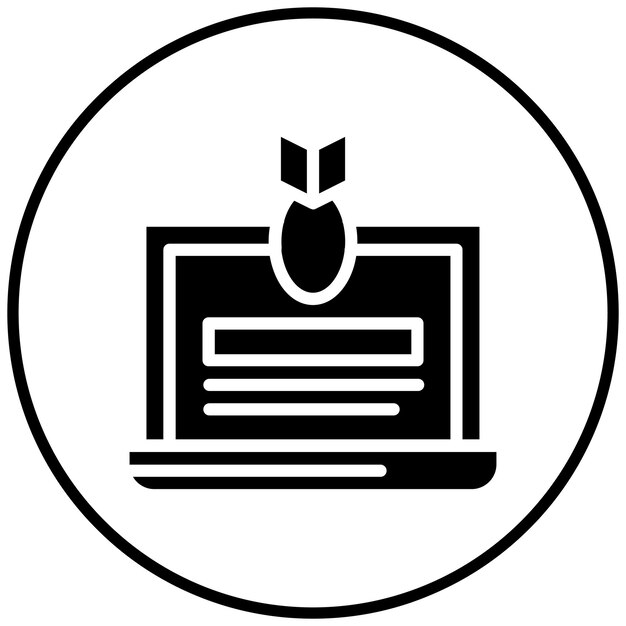 Ilustración del icono vectorial de Ddos del conjunto de iconos de seguridad cibernética
