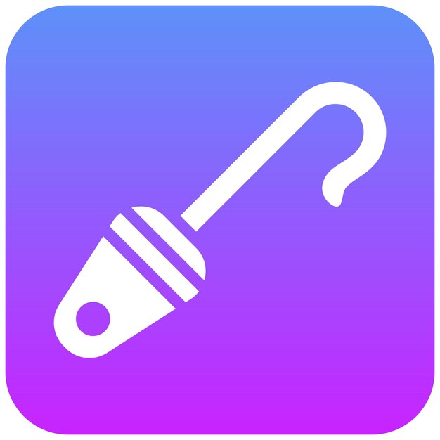 Ilustración del icono vectorial de Dehooker del conjunto de iconos de pesca