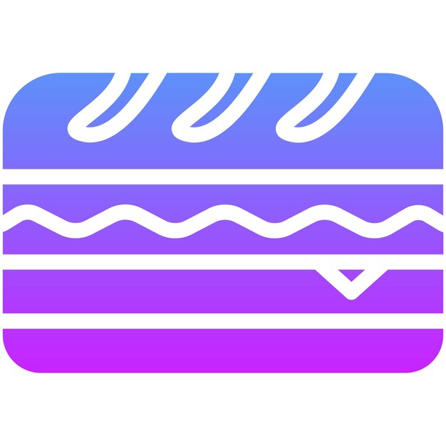 Ilustración del icono vectorial de Deli Style Sandwich del conjunto de iconos de Street Food