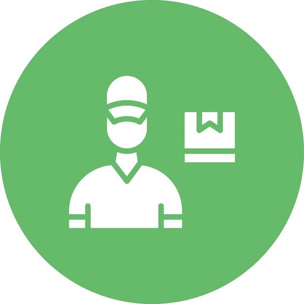 Ilustración del icono vectorial de Delivery Man del conjunto de iconos de ECommerce
