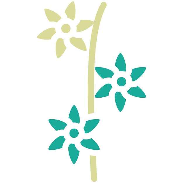 Ilustración del icono vectorial de Delphinium del conjunto de iconos de flores