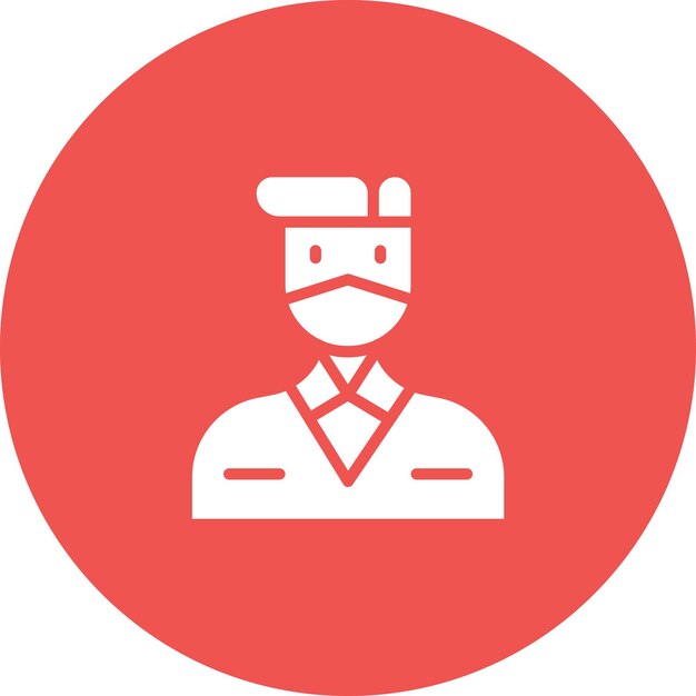 Ilustración del icono vectorial del dentista masculino del conjunto de iconos de cuidado dental