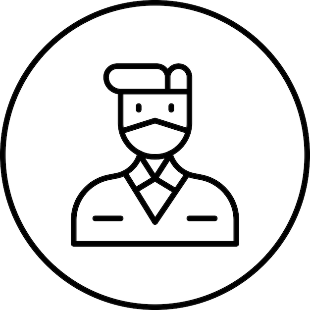 Ilustración del icono vectorial del dentista masculino del conjunto de iconos de cuidado dental
