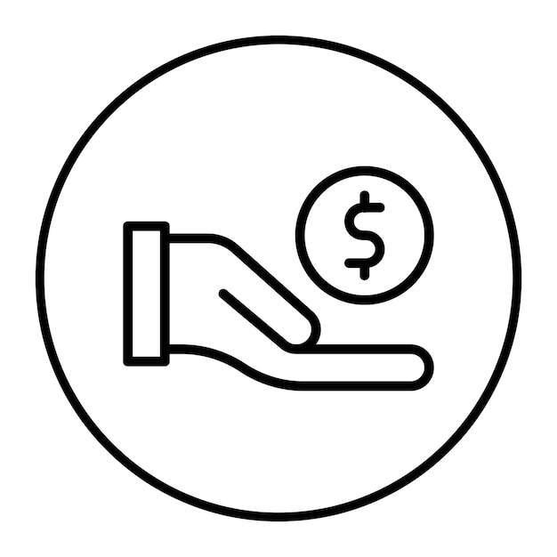 Ilustración del icono vectorial de depósito del conjunto de iconos de gestión de hoteles