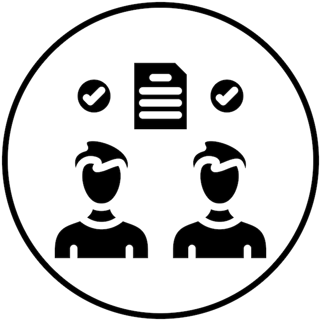 Ilustración del icono vectorial de los derechos de negociación del conjunto de iconos de la economía Gig