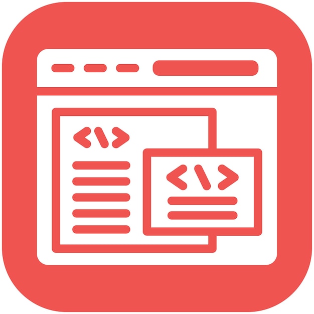 Ilustración del icono vectorial de desarrollo de Back End de No Code
