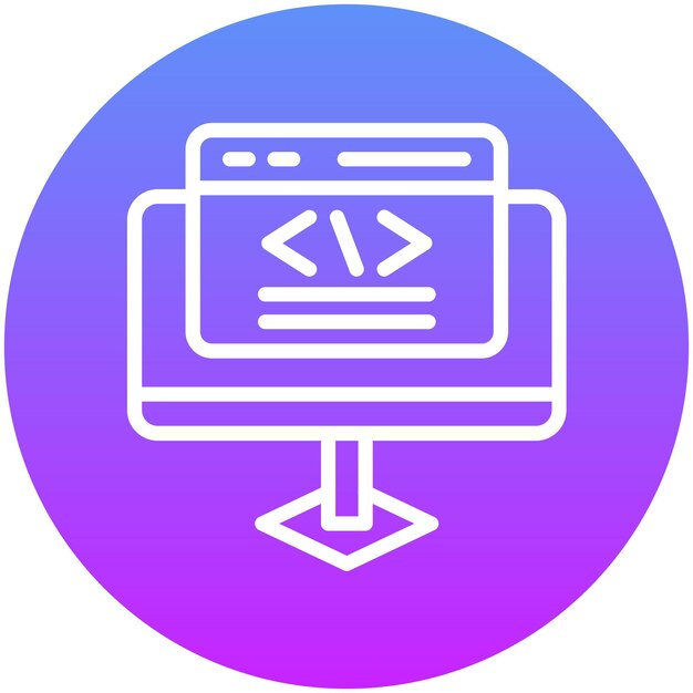 Ilustración del icono vectorial de desarrollo frontal del conjunto de iconos No Code