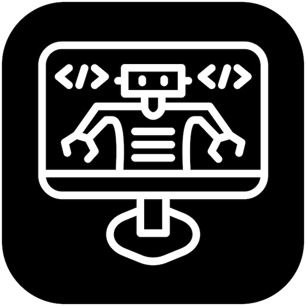Ilustración del icono vectorial de desarrollo del iconset de robótica