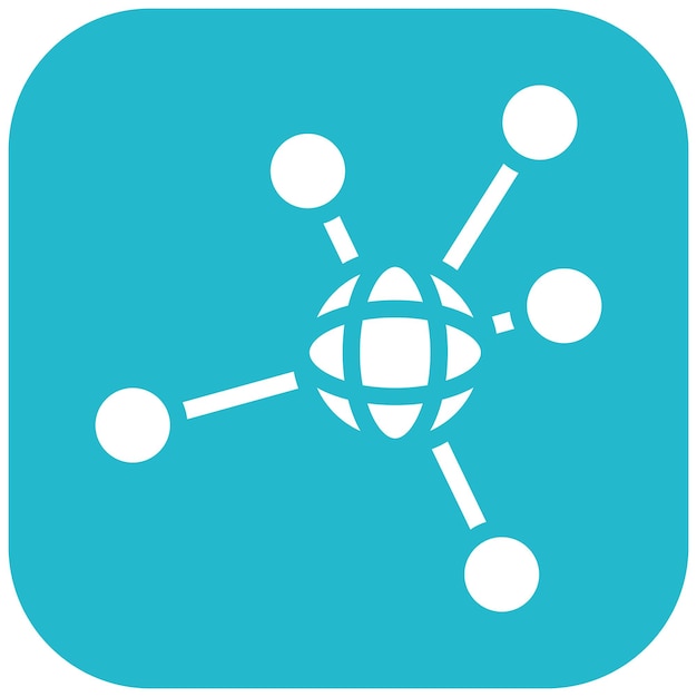 Ilustración del icono vectorial de desarrollo de la red del conjunto de iconos de red