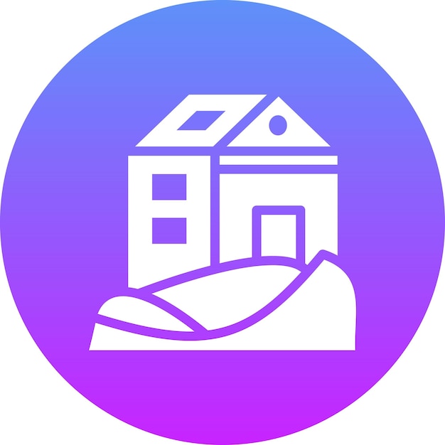 Ilustración del icono vectorial de Desert Reort del conjunto de iconos de Desert
