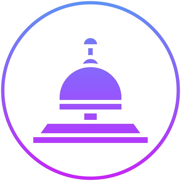 Ilustración del icono vectorial de Desk Bell del conjunto de iconos de Spa
