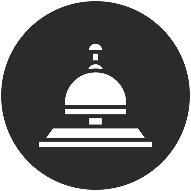 Ilustración del icono vectorial de Desk Bell del conjunto de iconos de Spa