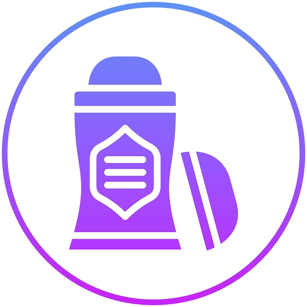 Ilustración del icono vectorial del desodorante del conjunto de iconos de herramientas