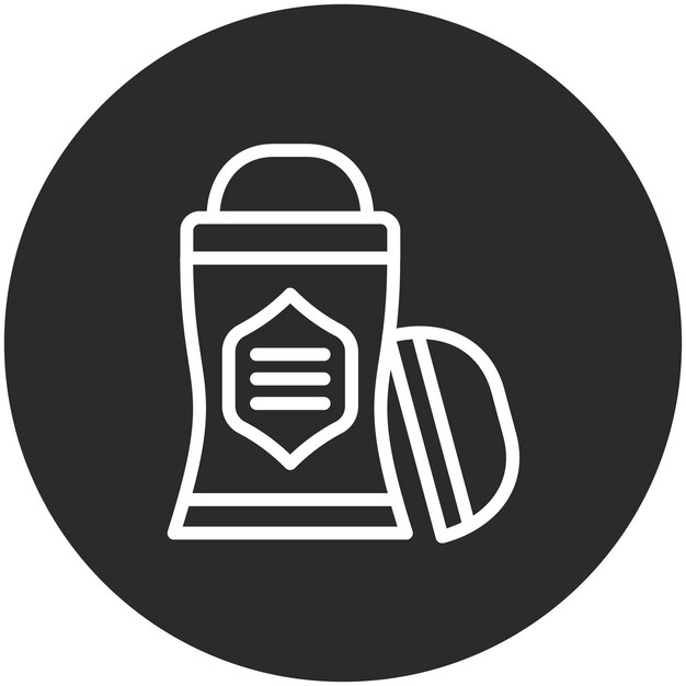Ilustración del icono vectorial del desodorante del conjunto de iconos de herramientas